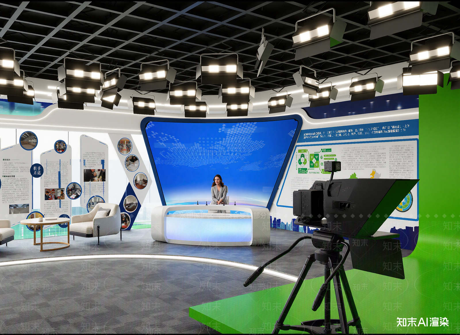 现代科技展厅3D模型下载【ID:1215119510】