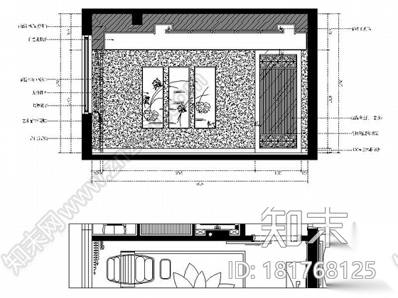 [福安]现代新中式大户型室内装修图（含效果）cad施工图下载【ID:181768125】