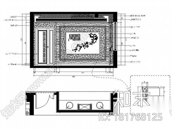 [福安]现代新中式大户型室内装修图（含效果）cad施工图下载【ID:181768125】