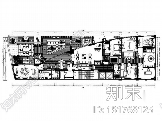 [福安]现代新中式大户型室内装修图（含效果）cad施工图下载【ID:181768125】