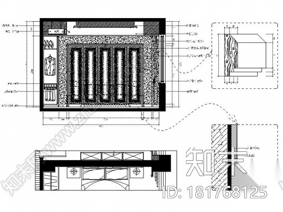 [福安]现代新中式大户型室内装修图（含效果）cad施工图下载【ID:181768125】