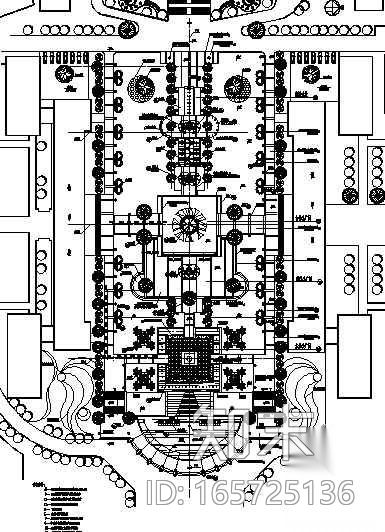 [重庆]大学校园中心广场景观工程施工图cad施工图下载【ID:165725136】