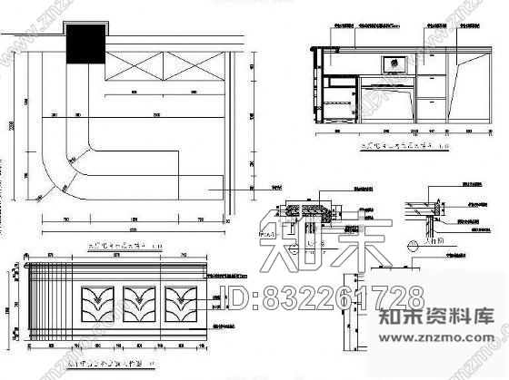 图块/节点酒店大厅吧台详图cad施工图下载【ID:832261728】