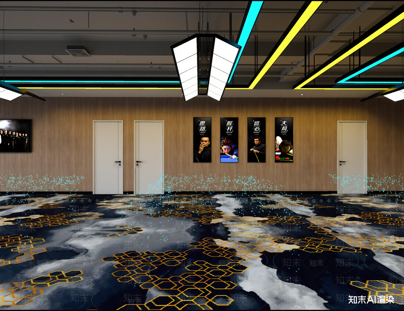 台球室3D模型下载【ID:1214024657】