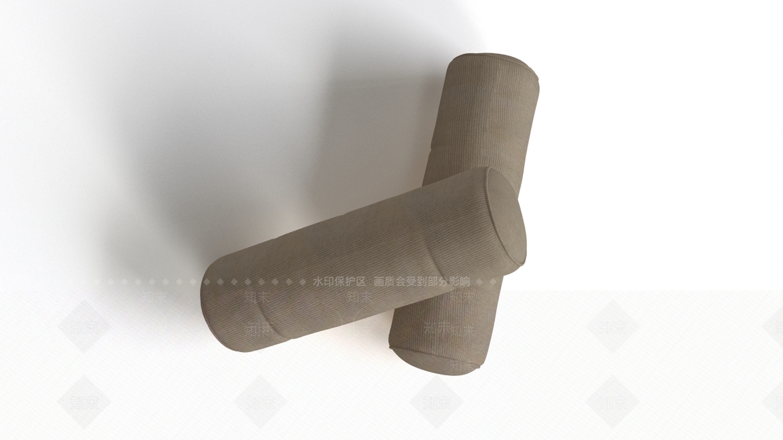 圆柱形枕头3D模型下载【ID:1162574666】