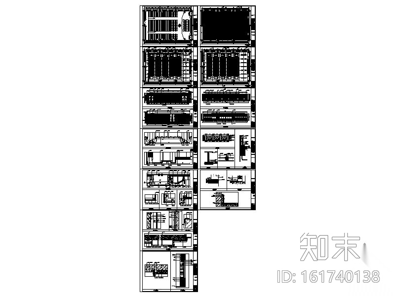 某办公楼多功能厅装修施工图cad施工图下载【ID:161740138】