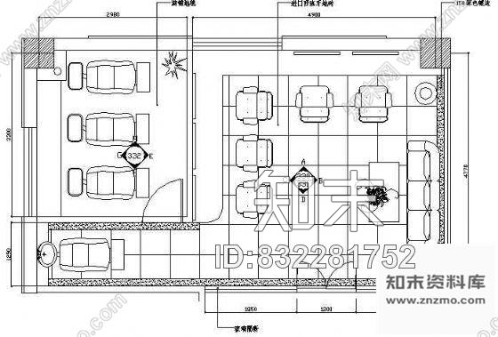 图块/节点美容中心平面图cad施工图下载【ID:832281752】