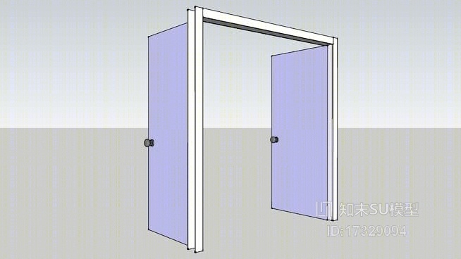 套管双扇门SU模型下载【ID:17329094】