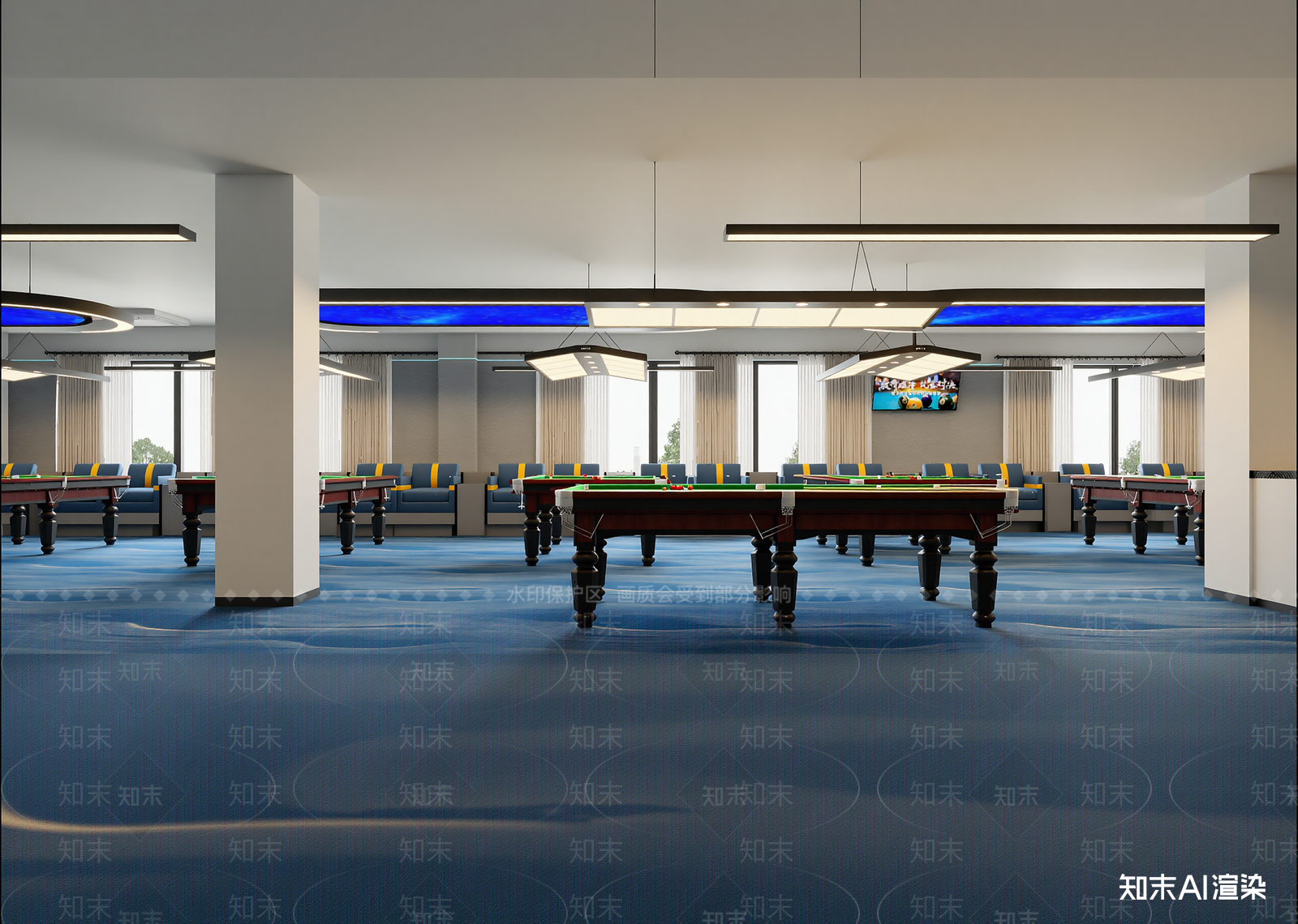现代台球室3D模型下载【ID:1215053202】
