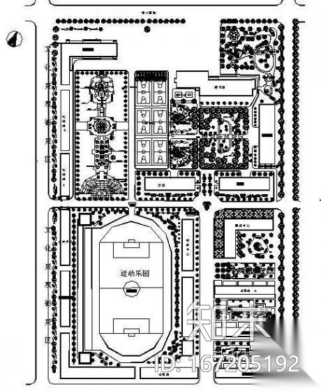 某林校校园绿化规划图纸施工图下载【ID:167205192】