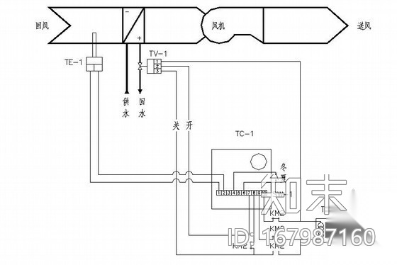 空调风柜控制原理图cad施工图下载【ID:167987160】