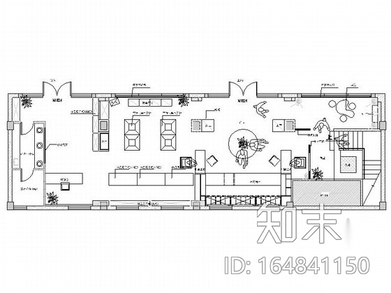 [河北]唯一专营中草药新中式风格药店室内装修施工图cad施工图下载【ID:164841150】