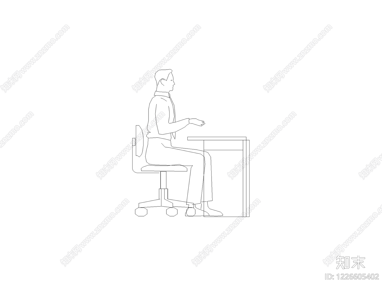 现代人体工程学CAD图纸