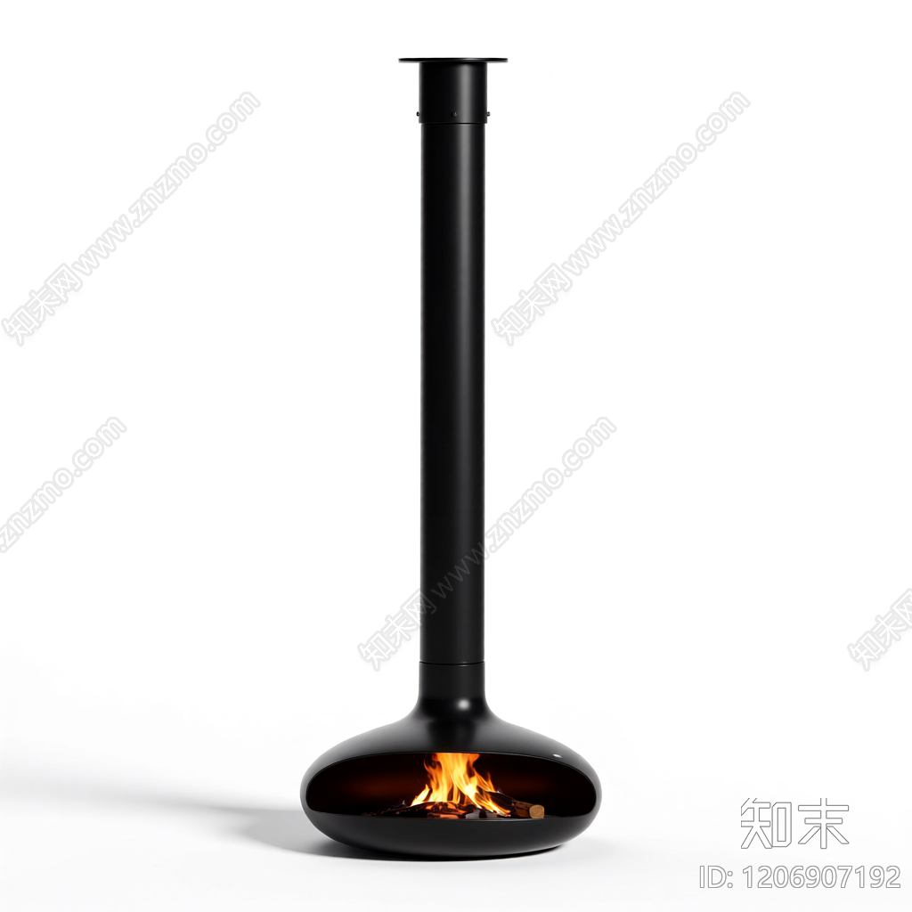 落地式火炉装饰组件3D模型下载【ID:1206907192】