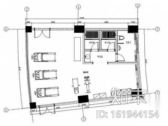 [重庆]中式风格四星级酒店健身房装修图cad施工图下载【ID:161944154】