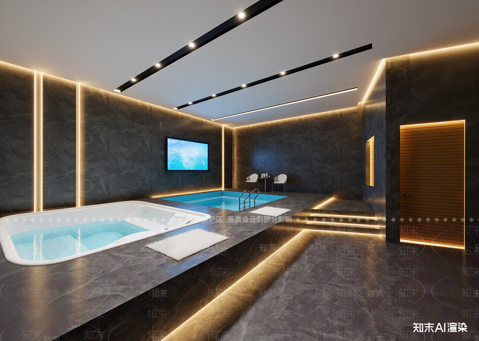 现代足浴店3D模型下载【ID:1214626947】