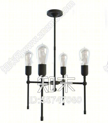 现代北欧吊灯下载3D模型下载【ID:55747080】