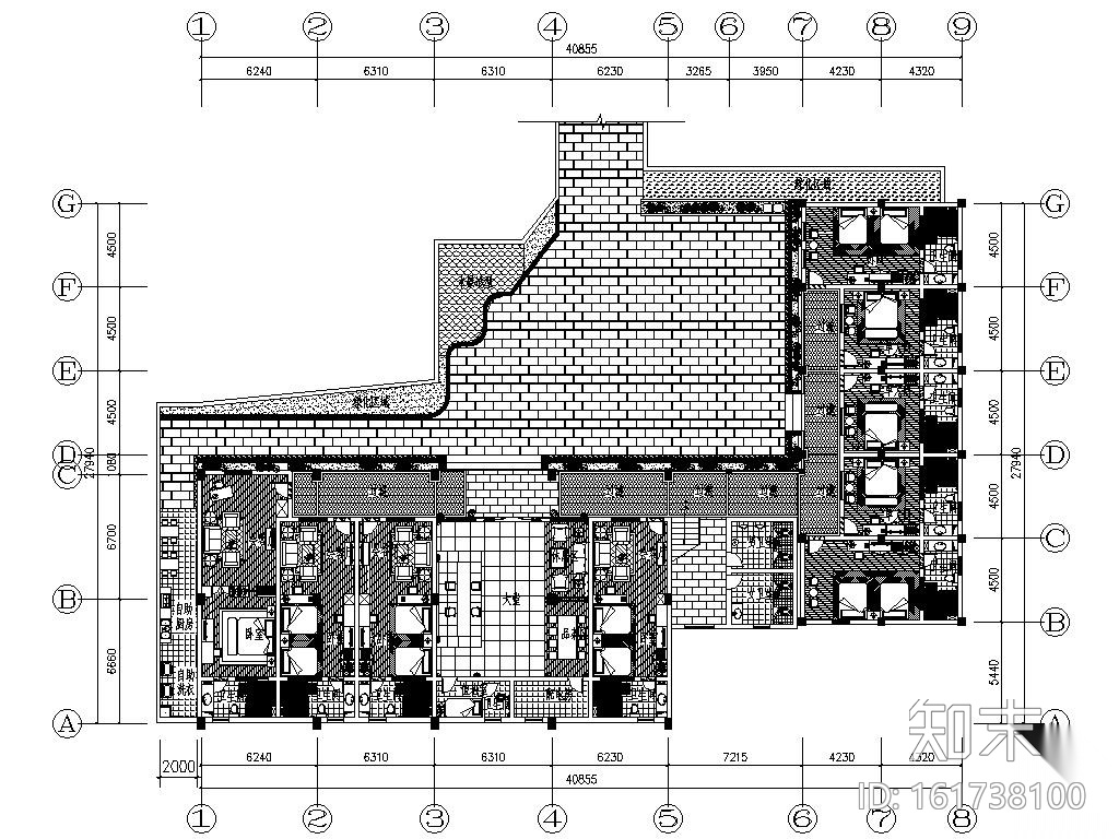 [云南]白族民居特色酒店施工图（含效果）施工图下载【ID:161738100】