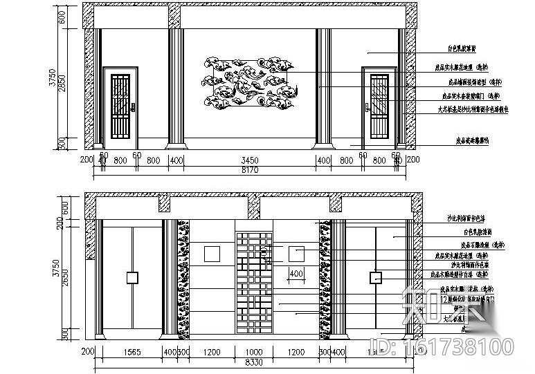 [云南]白族民居特色酒店施工图（含效果）施工图下载【ID:161738100】