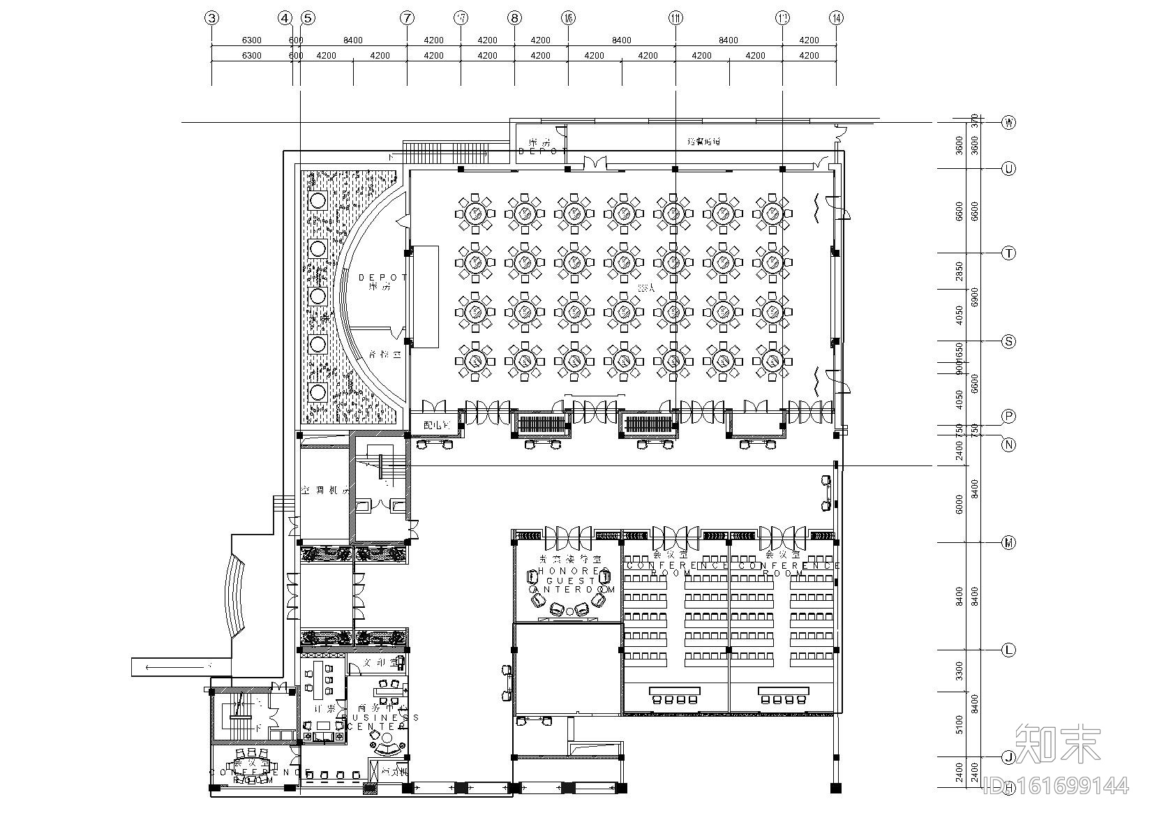 [黑龙江]万达索菲特大酒店施工图+实景拍摄cad施工图下载【ID:161699144】