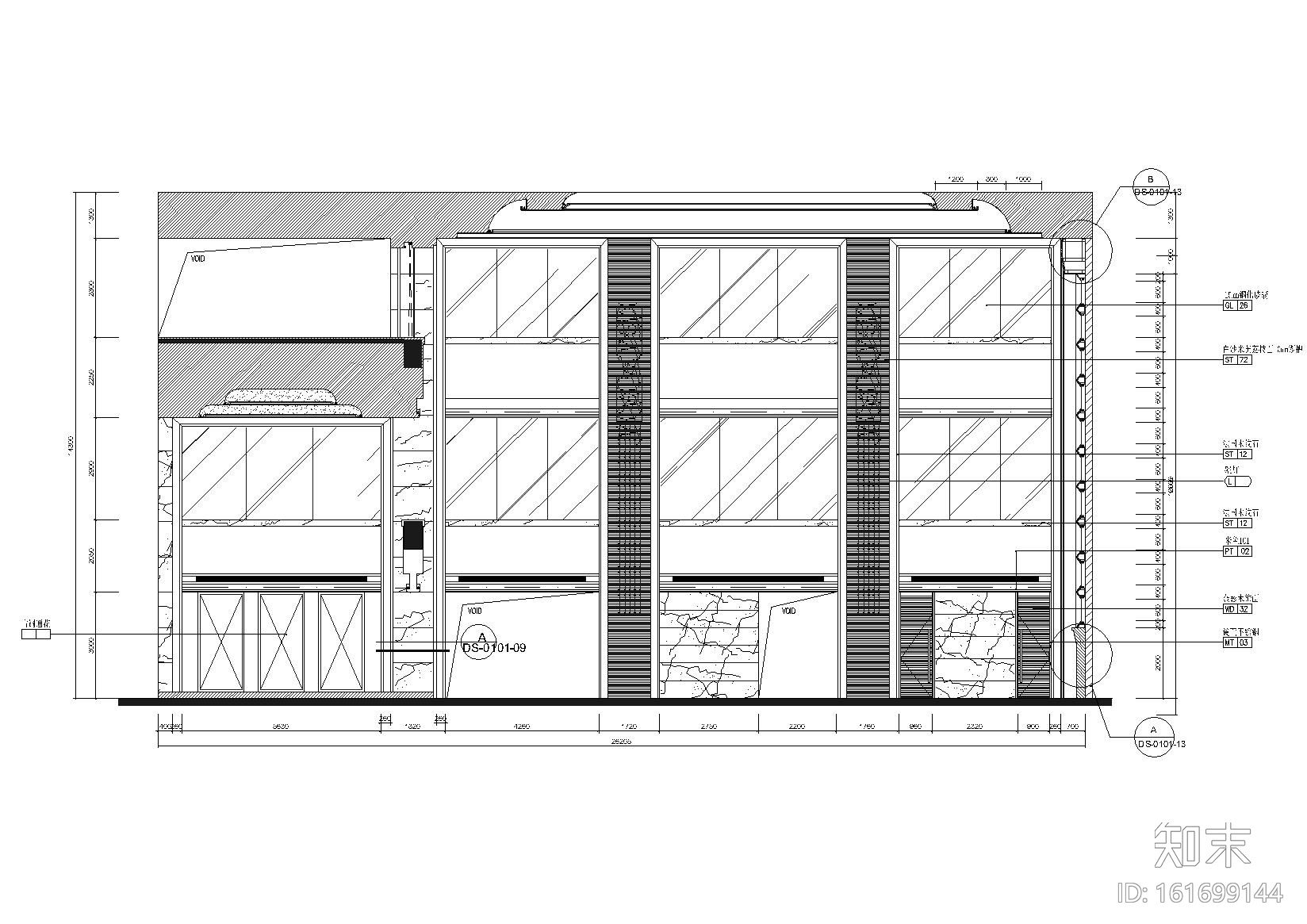 [黑龙江]万达索菲特大酒店施工图+实景拍摄cad施工图下载【ID:161699144】