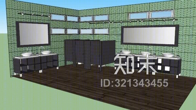 公共厕所SU模型下载【ID:321343455】