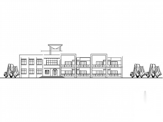 某二层四班幼儿园建筑方案图（含效果图）施工图下载【ID:165610127】