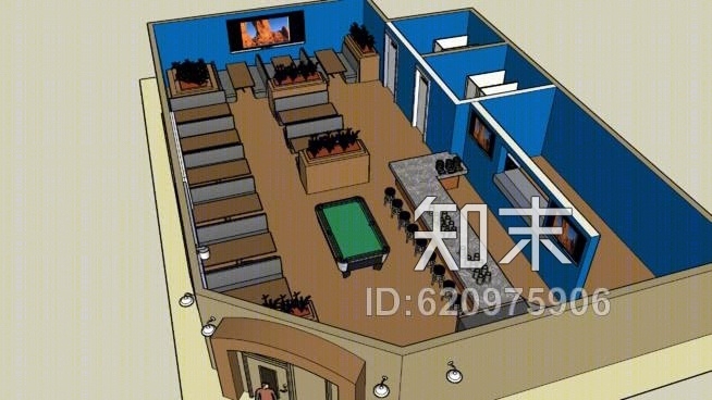 酒吧SU模型下载【ID:620975906】