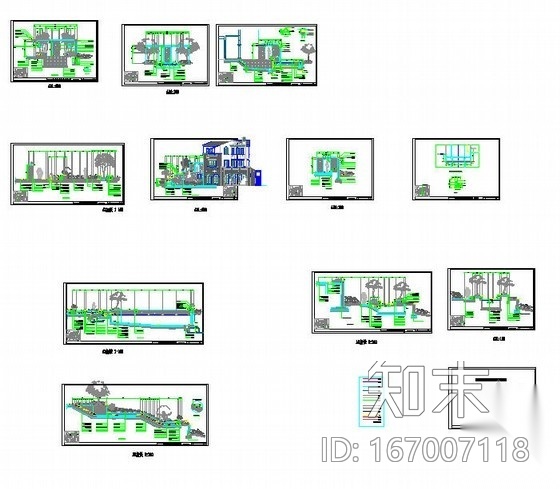 某国际社区样板区B125栋环境景观设计施工图施工图下载【ID:167007118】