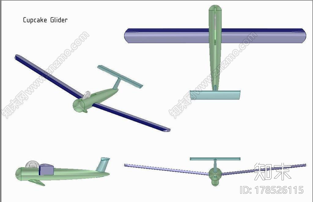 可组装的滑翔机3d打印模型下载【ID:178526115】