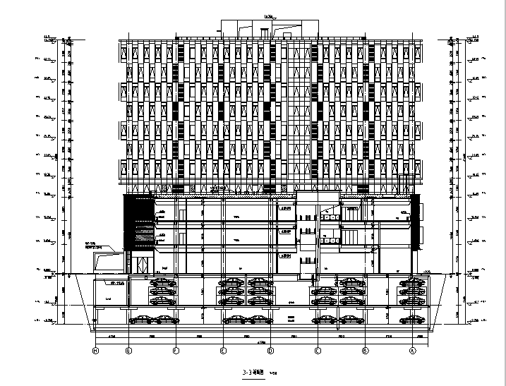 [北京]高层框架剪力墙结构商业办公楼施工图（龙湖全专...cad施工图下载【ID:165941136】