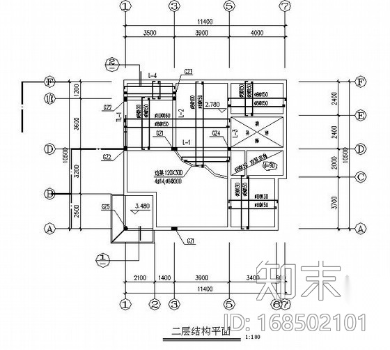 砌体结构农村住宅结构施工图（三层cad施工图下载【ID:168502101】