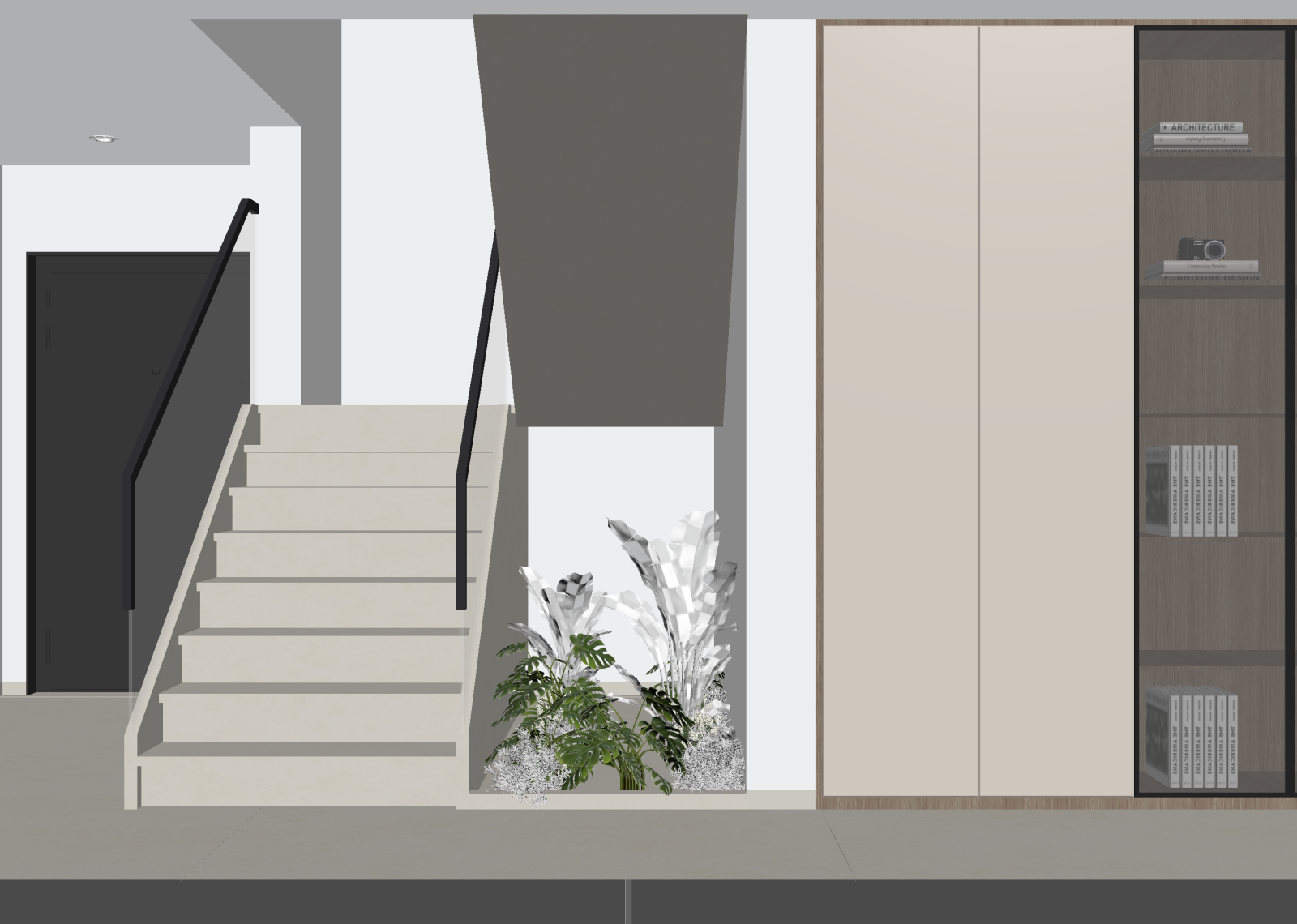 奶油玄关3D模型下载【ID:1214695037】