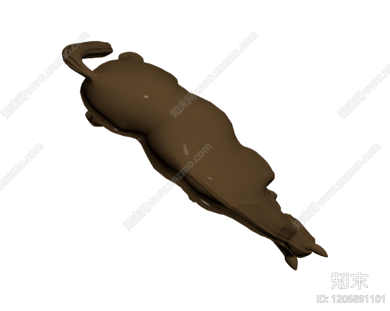 棕色马雕塑3D模型下载【ID:1206891101】