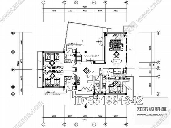 施工图现代双层别墅室内装修图cad施工图下载【ID:531991342】