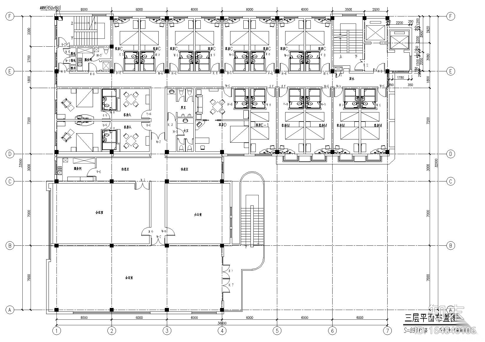 某宾馆室内装饰改造工程设计项目施工图cad施工图下载【ID:164840106】