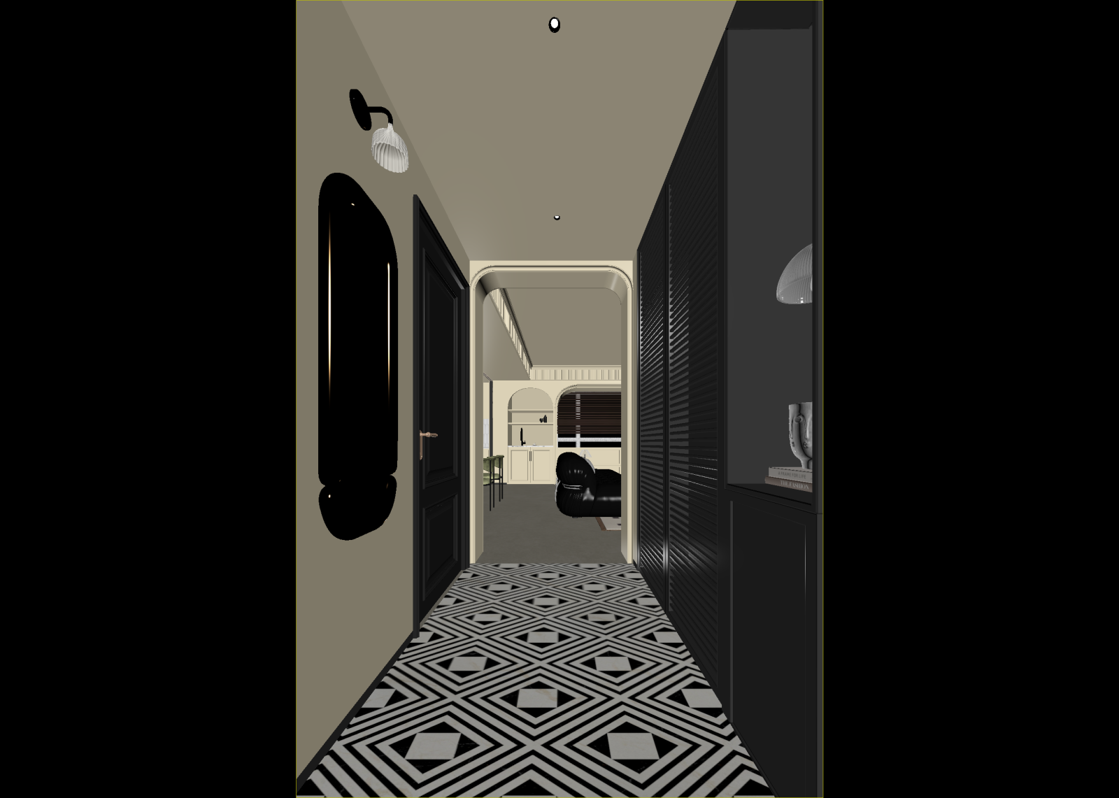 法式玄关3D模型下载【ID:1214566889】
