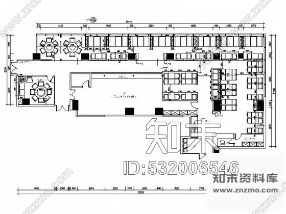 施工图现代时尚餐厅设计装修施工图含效果cad施工图下载【ID:532006546】