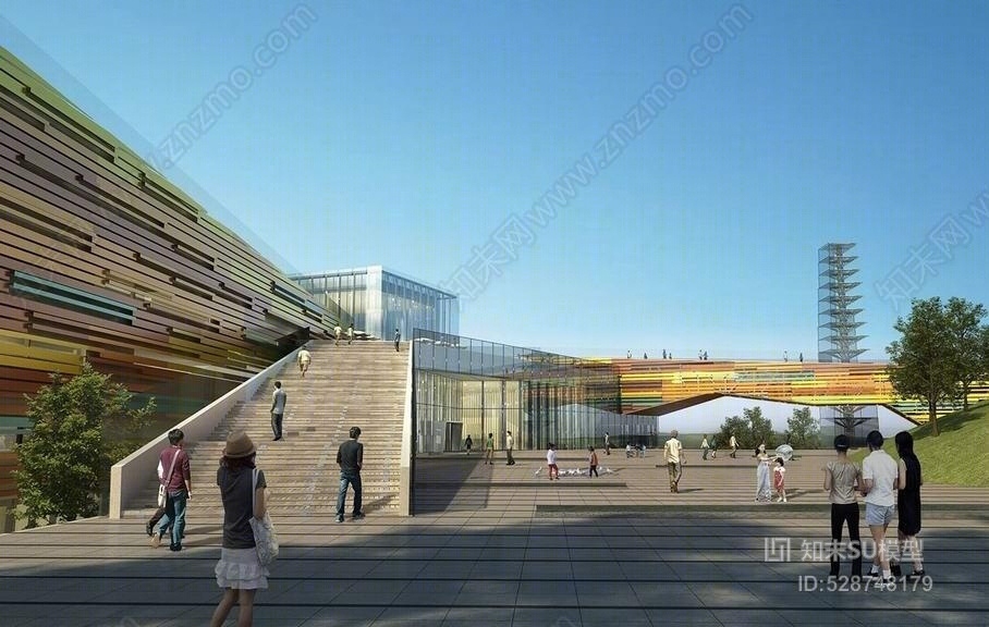 泸州市文化活动中心SU模型下载【ID:528748179】