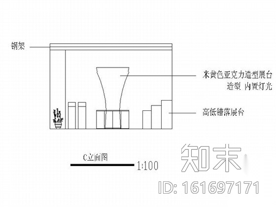 产品展示台室内装修图（含效果）cad施工图下载【ID:161697171】