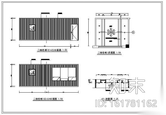 酒楼装修施工图完整cad施工图下载【ID:161781162】