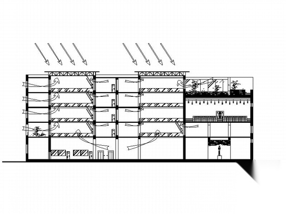 盒子型图书馆及实验楼建筑方案图cad施工图下载【ID:164865118】