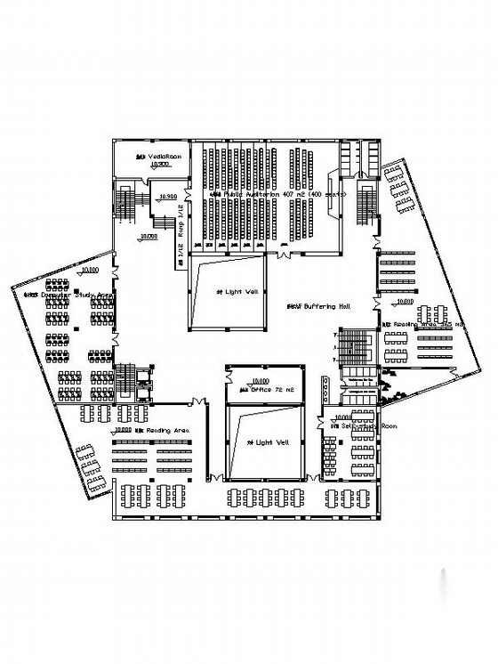 盒子型图书馆及实验楼建筑方案图cad施工图下载【ID:164865118】