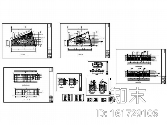 酒店70平米小会议室装修图cad施工图下载【ID:161729106】