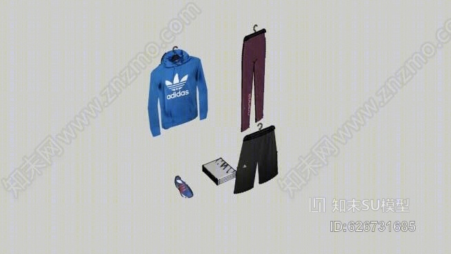 阿迪达斯服装SU模型下载【ID:626731685】