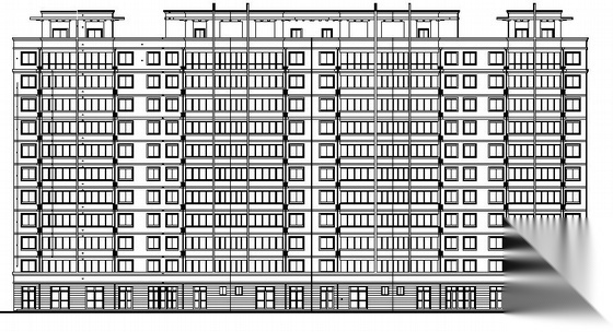 某十一层住宅楼建筑施工图cad施工图下载【ID:149844170】