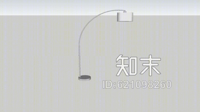 CB2大铲斗弧形落地灯SU模型下载【ID:621098260】
