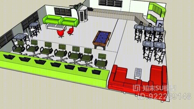 网吧SU模型下载【ID:922289148】