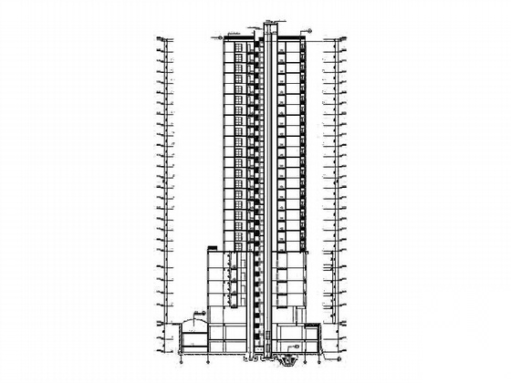 [成都]某居住区商住楼建筑、结构施工图cad施工图下载【ID:167024107】