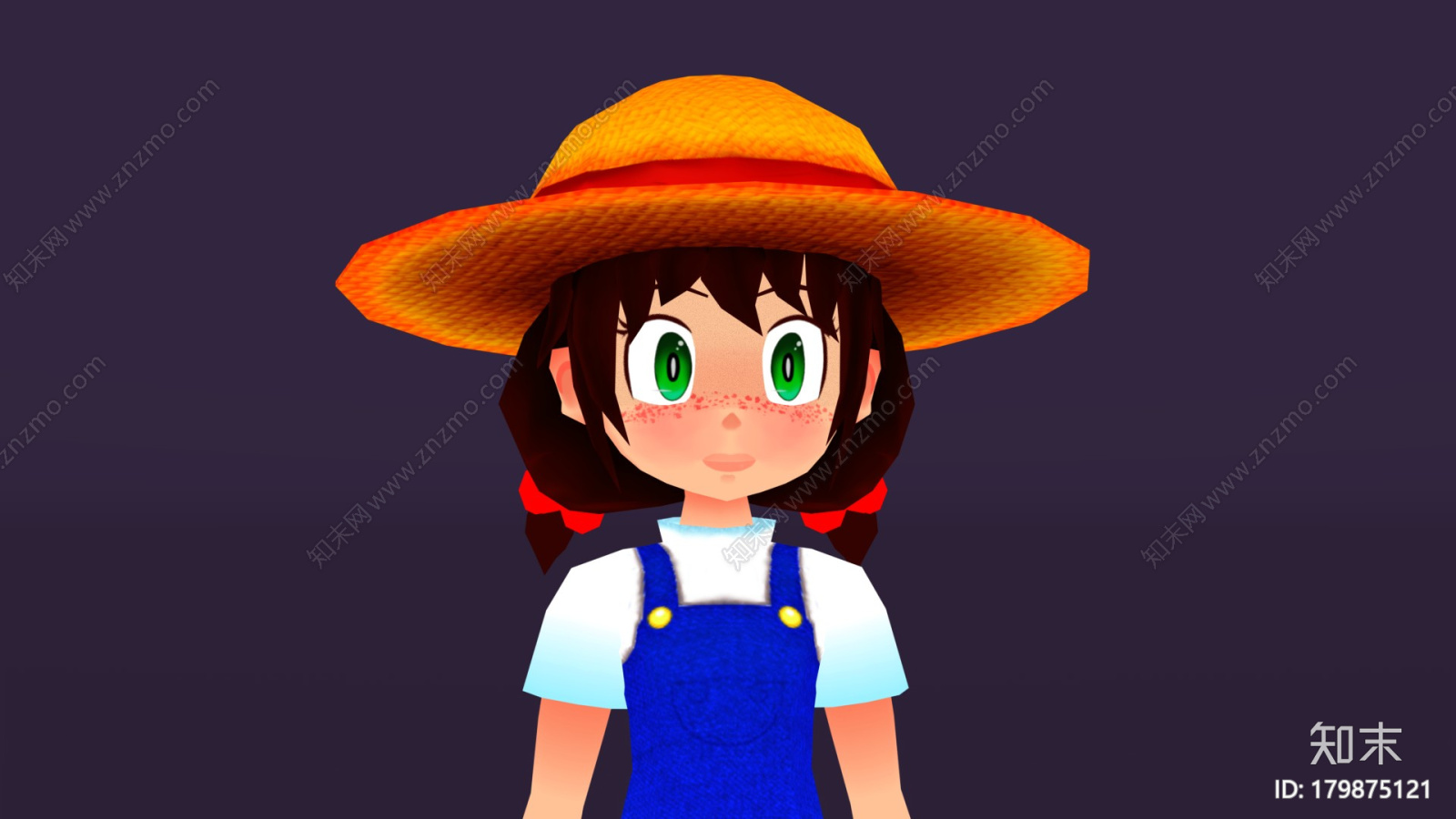 rig表情动作卡通女孩CG模型下载【ID:179875121】